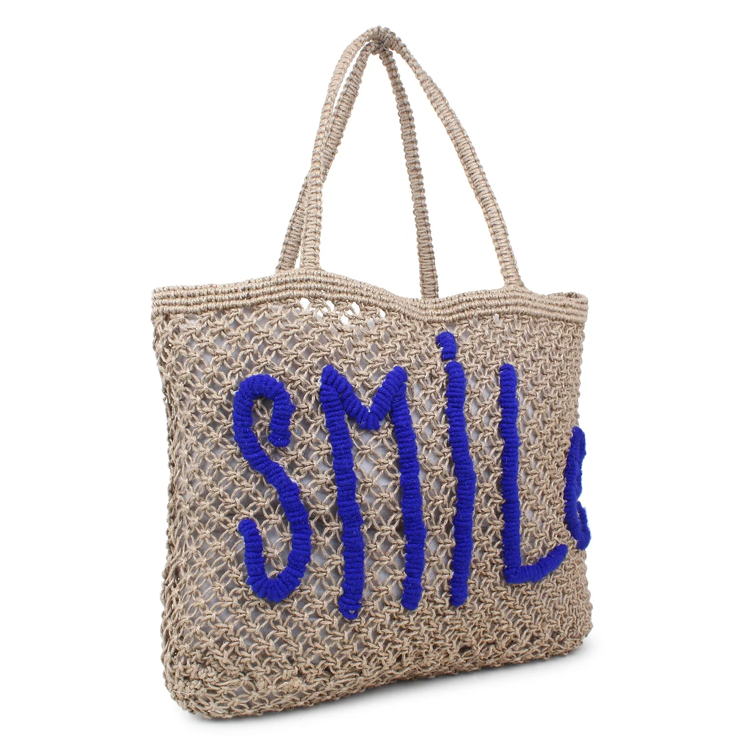 Модная Летняя женская пляжная дорожная сумка ручной работы из натурального джута вязаная крючком сумка-тоут для покупок оптовая продажа модная сумка-Макраме
