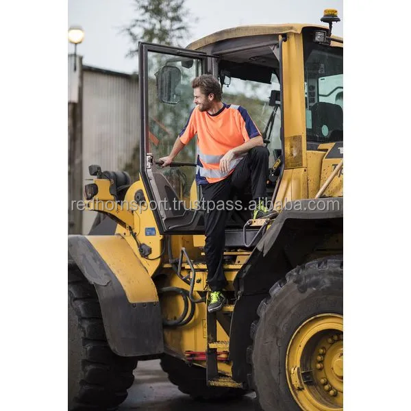 Long Sleeve Hi Vis Reflective Road Safety T Shirt Men Yellow Polo Cheap Orange Strap Logo Glory Color Tape Feature Navy Material