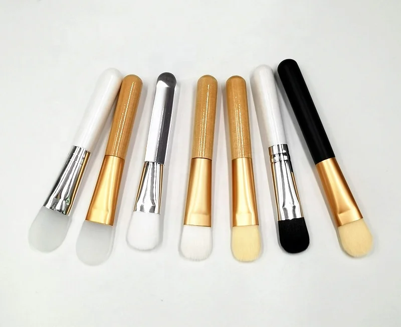 Mud Short Handle Custom Brand Applicator Mask Brush Soft Vegan Bristle Cosmetic Facial Mask Brush Foundation Brush 11cm 12cm