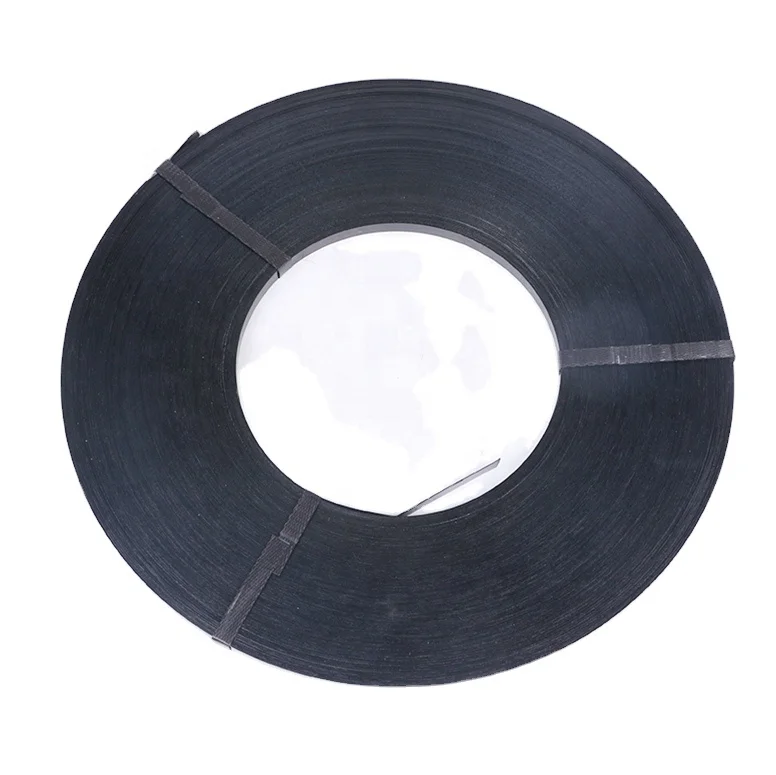 Factory price 19mm 3/4 steel strapping for bale  packing ribbon black painted  steel strapping  band