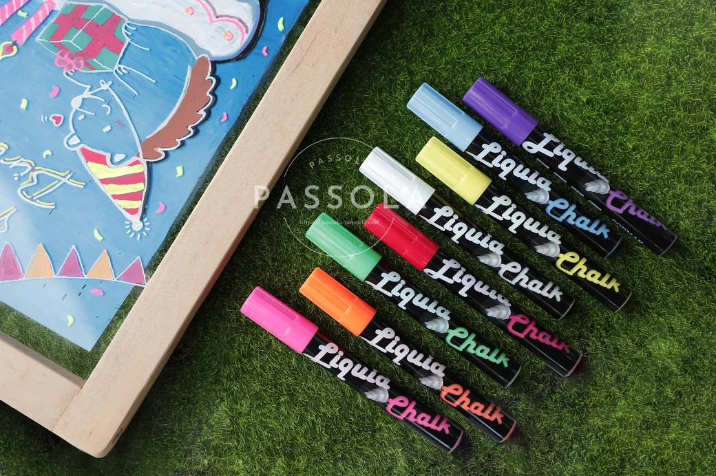 Маркер жидкий стираемый на водной основе с квадратным пером 5 мм 50 цветов