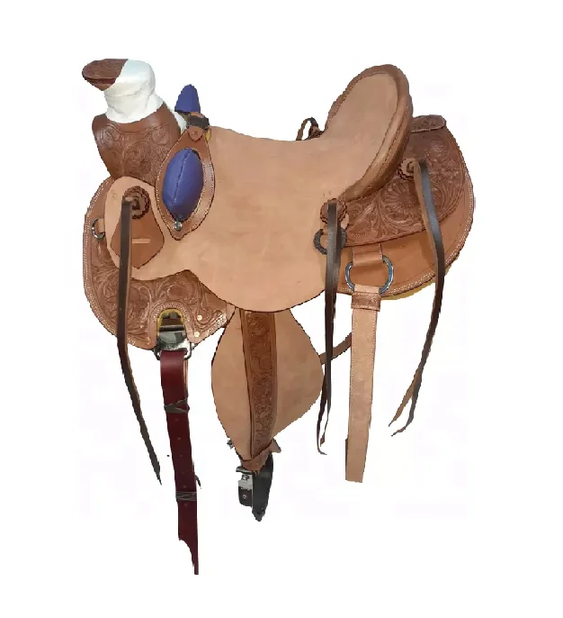 Western Saddle \ Comfortable & Durable Cowhide Leather Horse Riding Pleasure Trail Western Saddle With Long Horn
