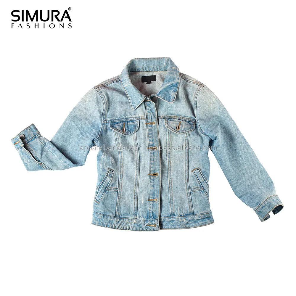 Denim Letterman New Style Jacket For Men From Bangladesh Sustainable OEM Support Street Casual Jeans Jacket Reasonable Quick Dry