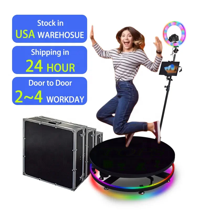 360 Degree Full Body Camera Booth Video Spinning Rig Camera Rotating Platform 200kg Payload