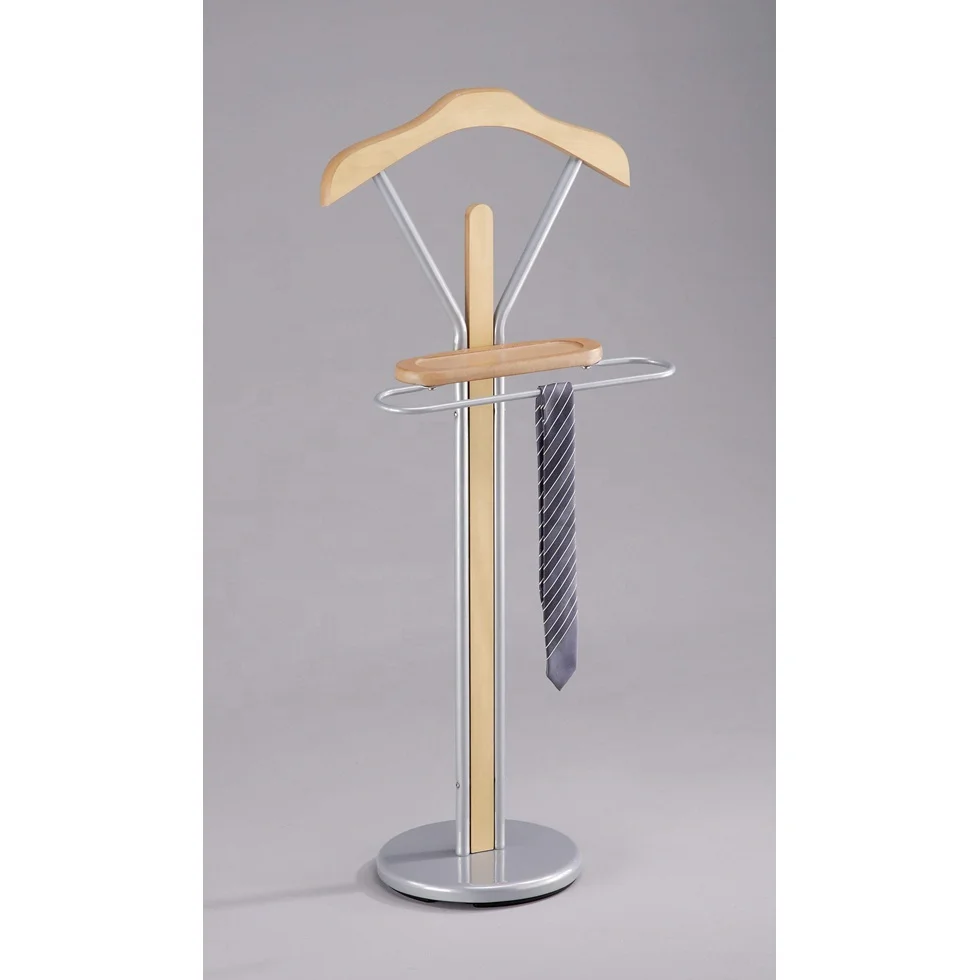 Стильная деревянная стойка с металлическим каркасом: шикарный и универсальный держатель для одежды хранилищем