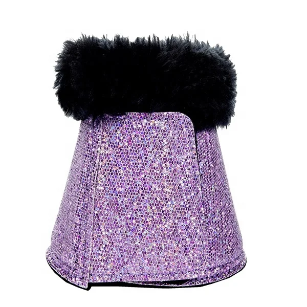 Horse Boot online FAUX FUR LINED OVERREACH BELL BOOT MADE RUBBER affordable price with hook and loop closures Manufacturers