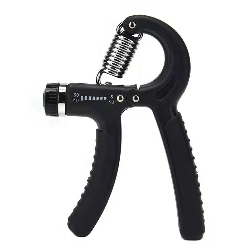Fitness adjustable hand grip strengthener for finger forearm