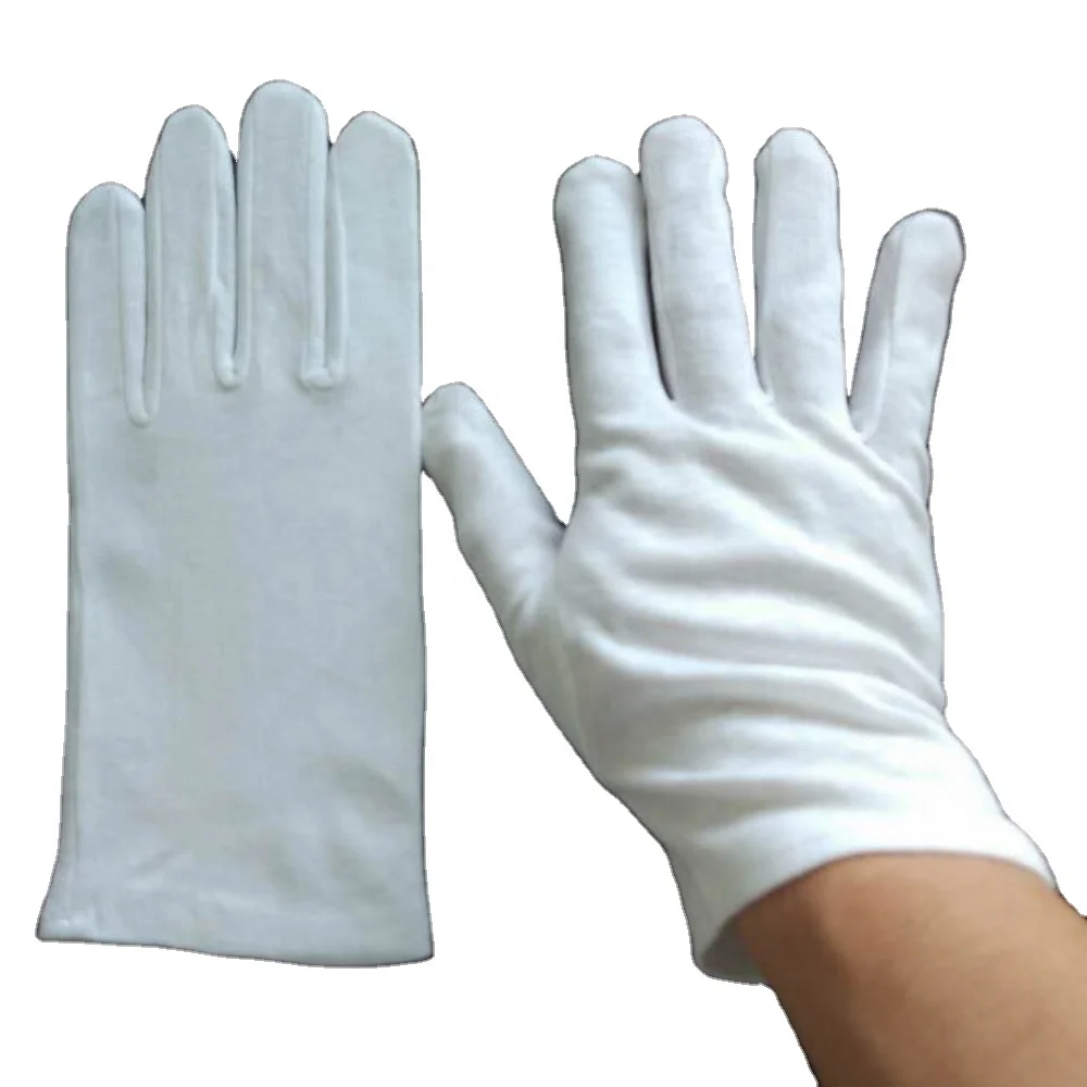 Hot Sale 2022 FGI Custom Logo White Cotton Masonic Gloves Good Quality All Color Cheap Rate for unisex