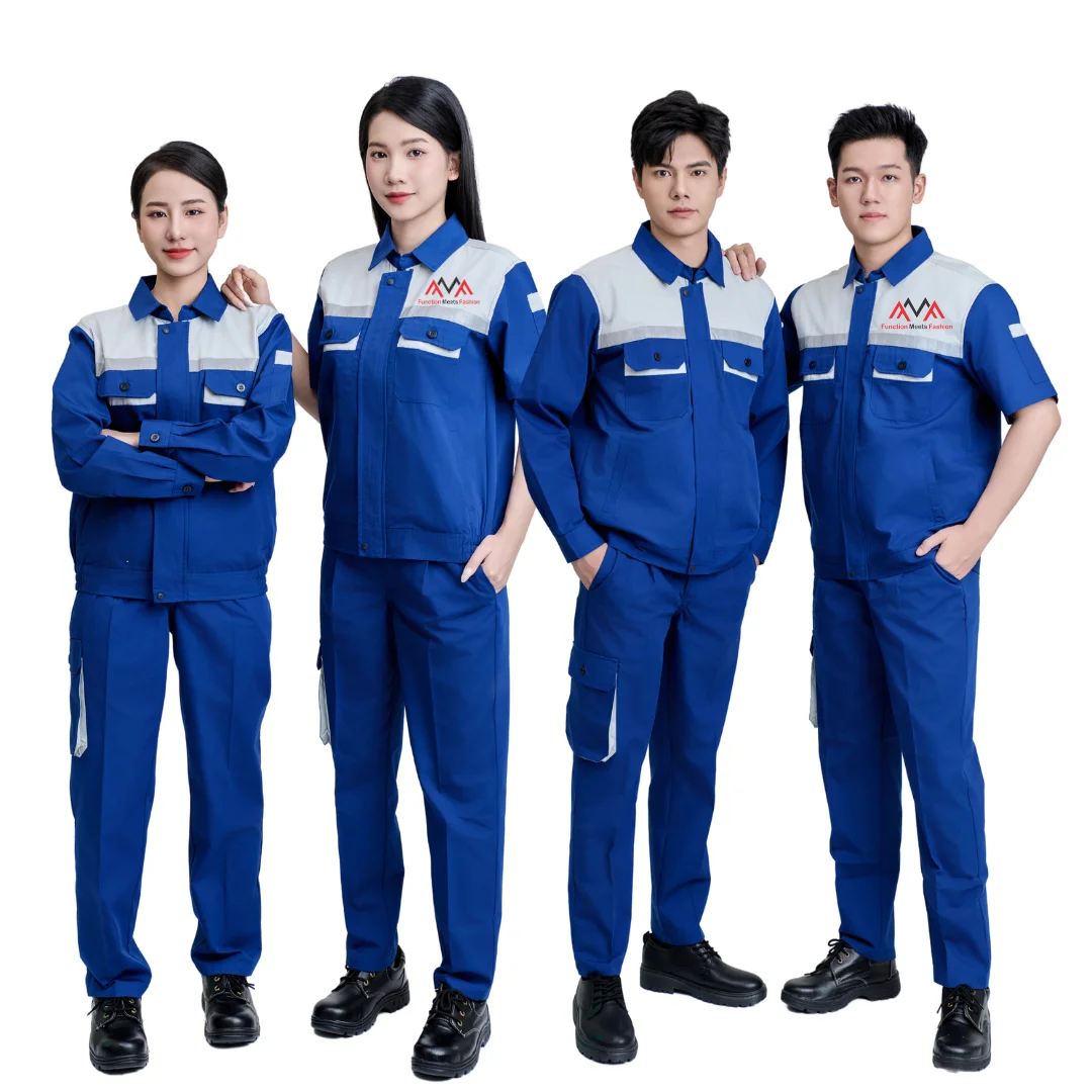 TOP SELLING working clothes uniform blue black construction worker with fam oil/gas workwear plus size - FMF factory - LOW MOQ