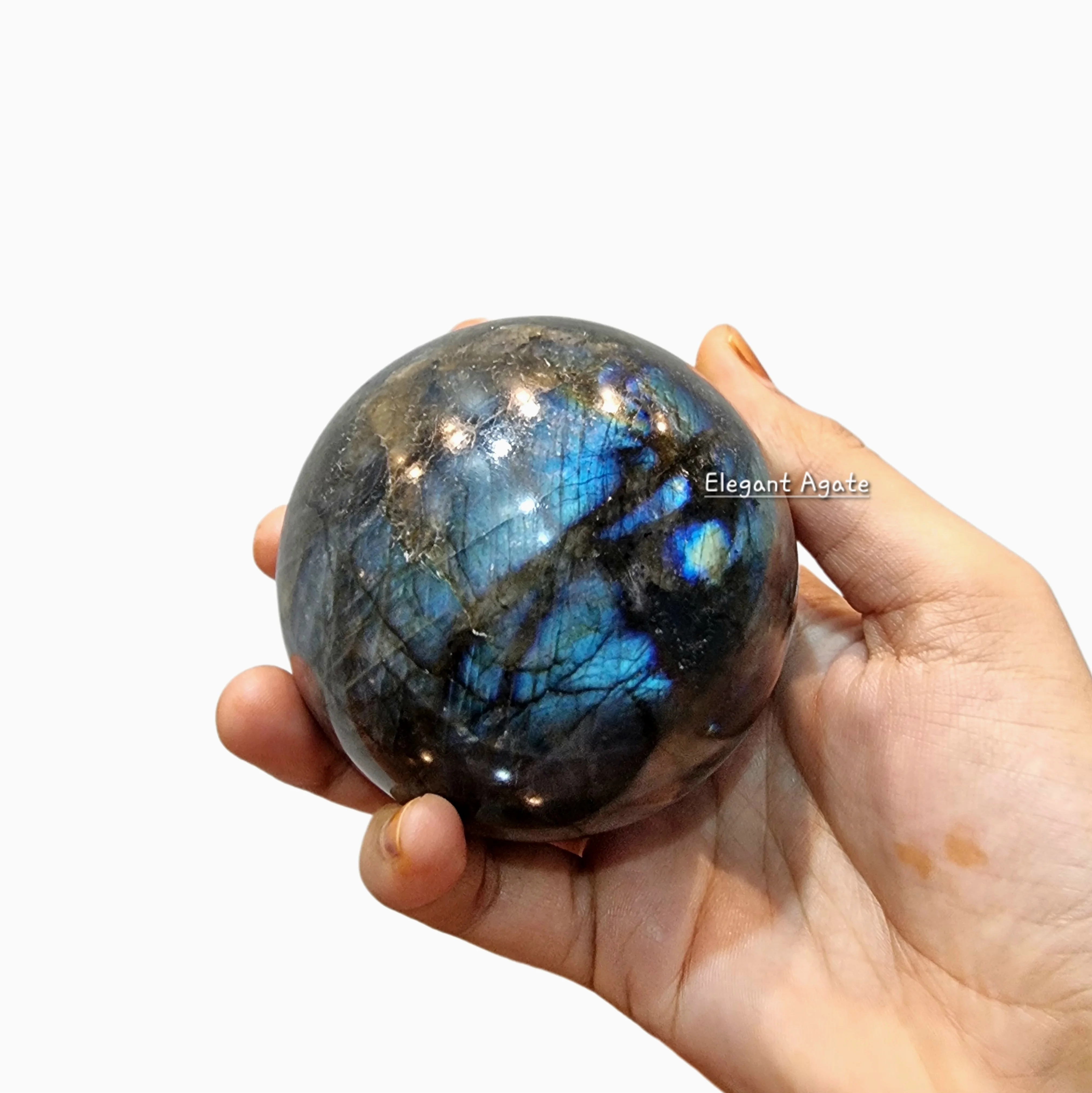 Hot Selling Flashy Labradorite Sphere Crystal Style Love Style Semi-Precious Stone Home Healing Feng Shui Decoration Gemstone