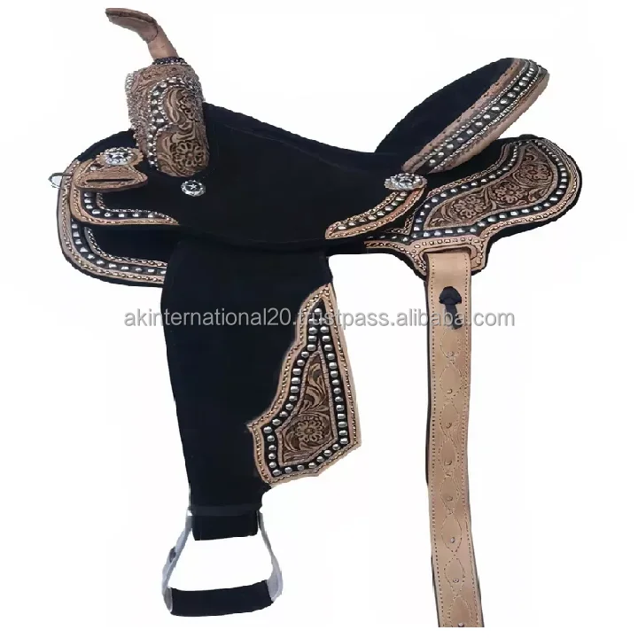 Authentic Hand-Tooled Western Leather Horse Saddle Genuine Western Leather for Horse Riding for the True Horseman