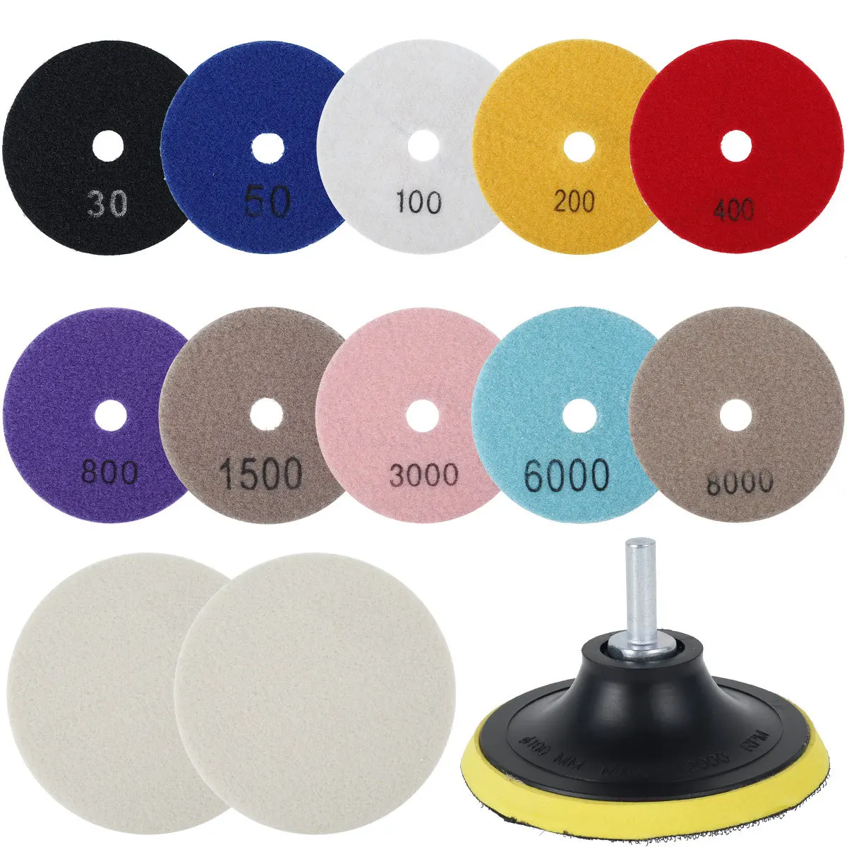 100mm diamond floor polishing pads resin sanding pads