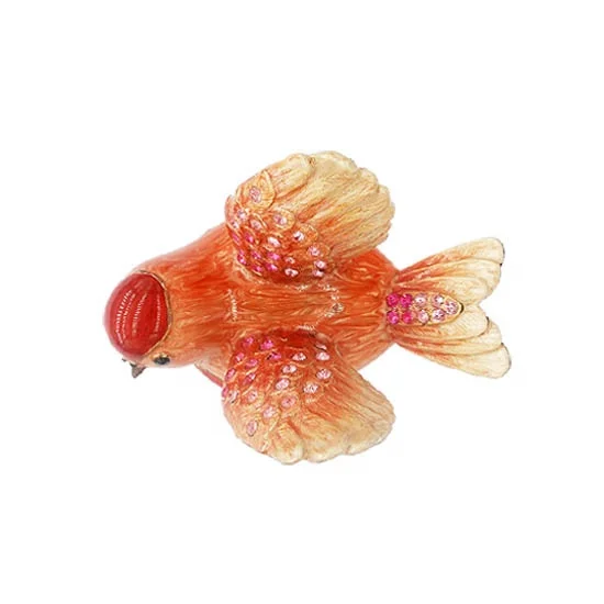 Pigeon Jewelry Trinket Box Metal Alloy Hand Paint Enamel decorated with Crystals Souvenir Promotion Gift Ring Box