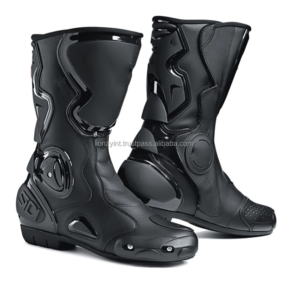 Riding Racing Motorbike Motocross Boots For Men Windproof Breathable Leather Sports Motorcycle Shoes  Made In Pakistan