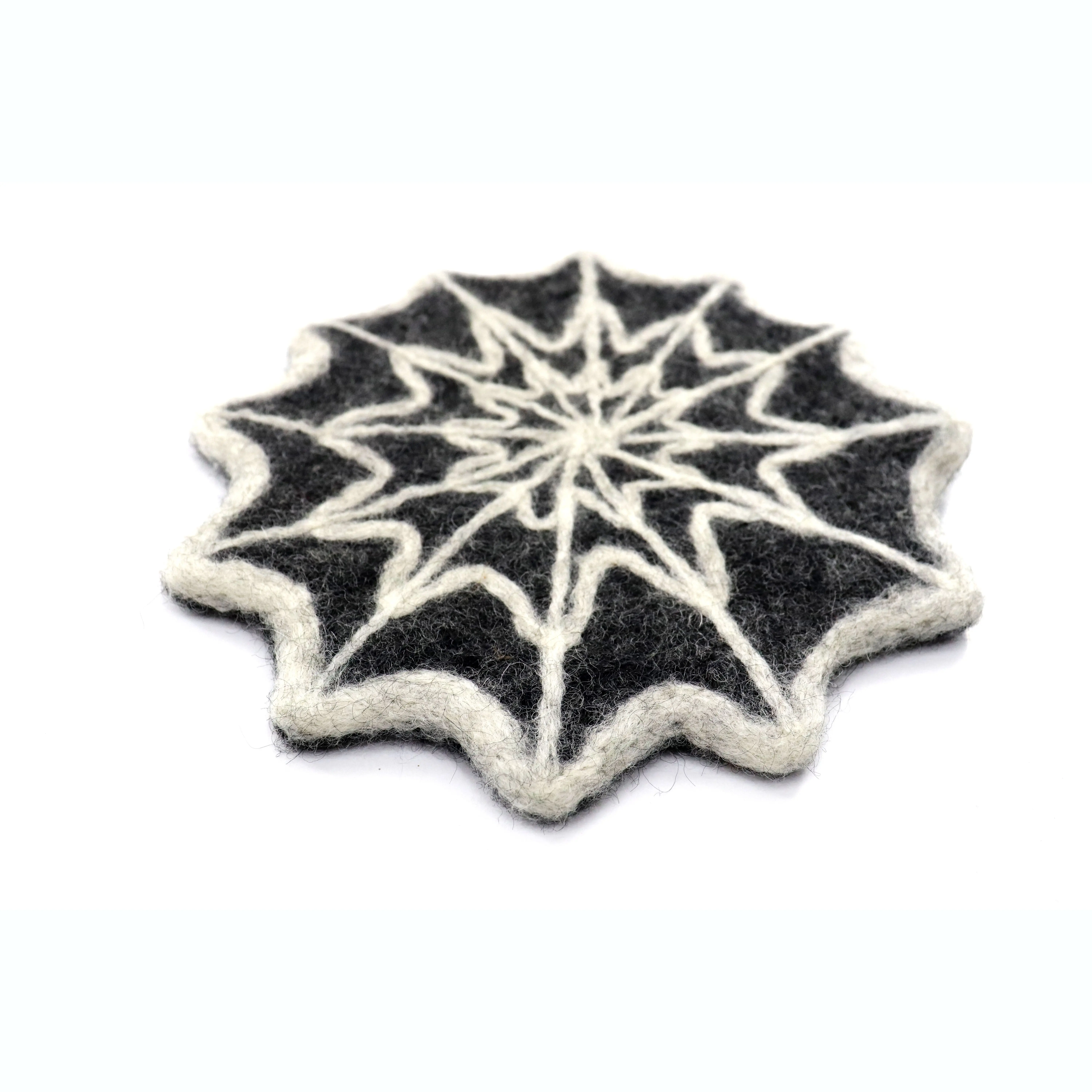 Newest high quality handmade eco-friendly heat resistant felt wool cup pot pan hot 10 cm Halloween Coaster set