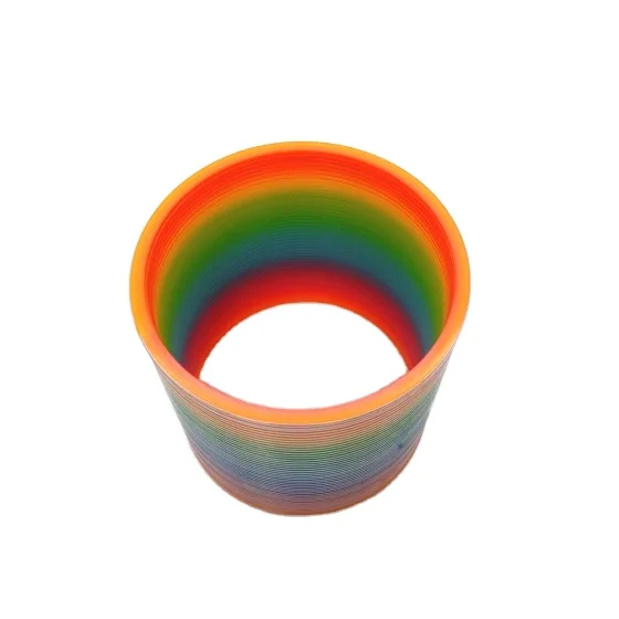 Plastic Silver Colorful Giant Rainbow Spring Funny Toy