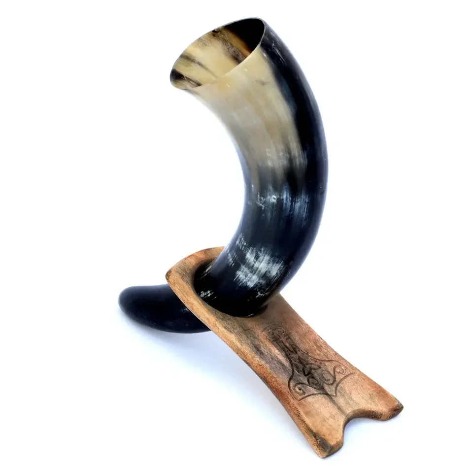 Высококачественная деревянная подставка для пивной кружки Viking из рога коровы 12-18 дюймов деловых подарков