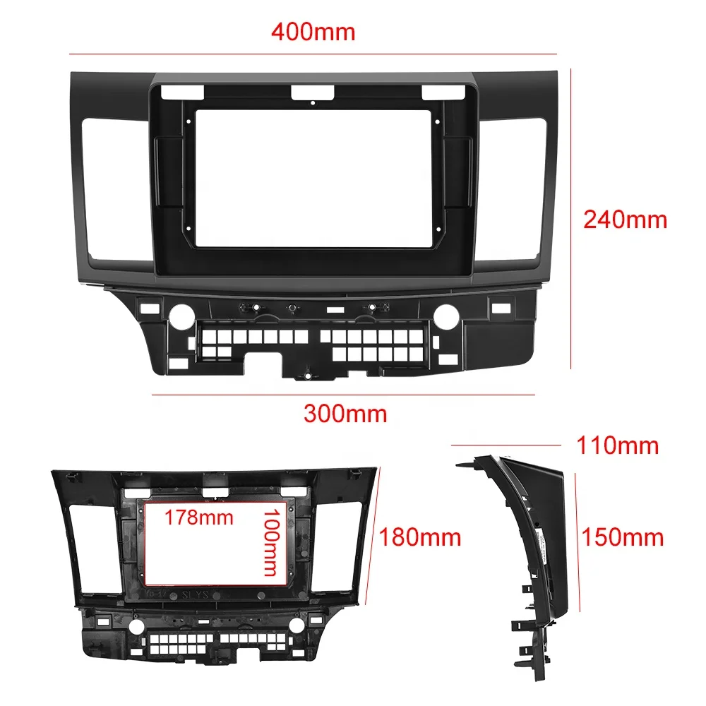 (AU/EU/US Stock) Podofo 10.1' Car Frame Screen Panel For Mitsubishi Lancer EX 2010-2017 Car Radio Frame Interior Accessories