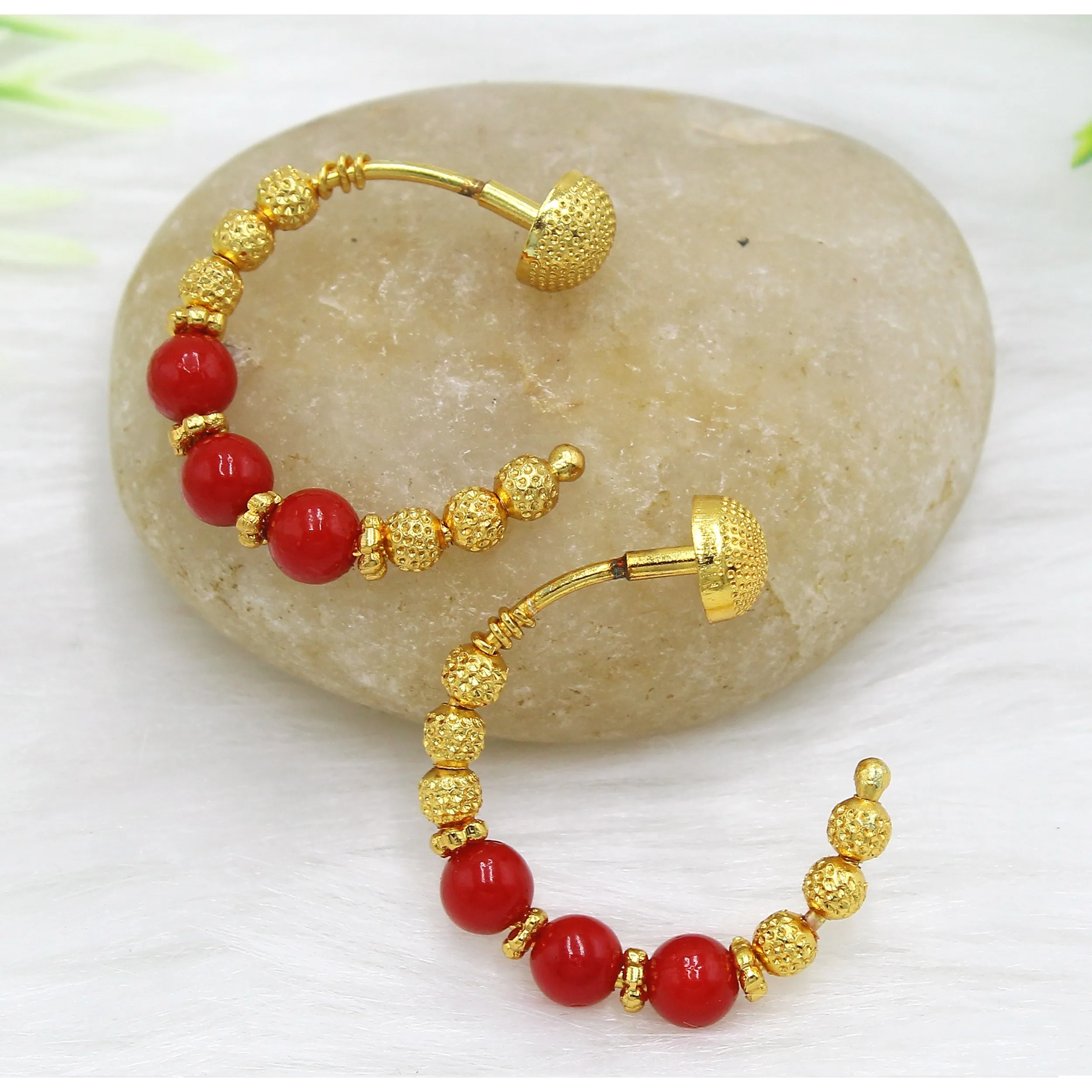 earrings tops designer colorful diamond work indian style premium quality studs bali hoop earrings for women Earchain earring