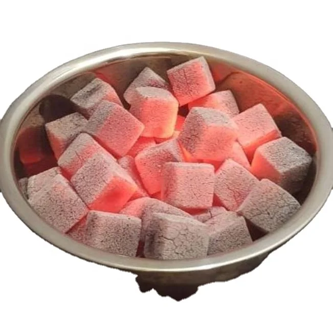 Кубический брикет 25x25x25 мм для кальяна/кальяна, высококачественный 100% чистый кокосовый уголь из скорлупы, прочный и устойчивый к поломке