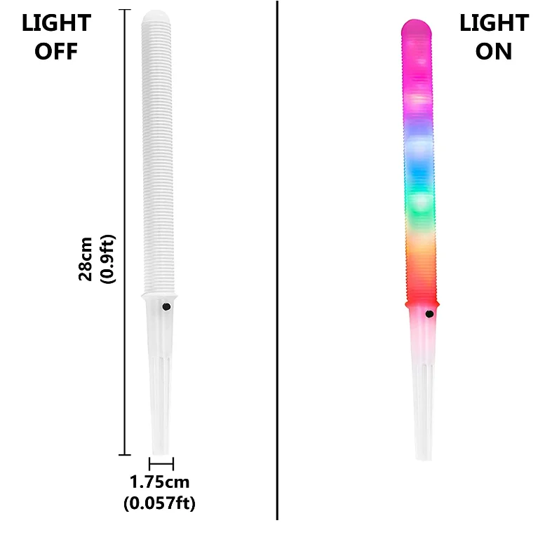Wholesale plastic Cotton Candy led light stick Colorful Glowing Luminous Marshmallow Cone Stick Party Favors Christmas Supply