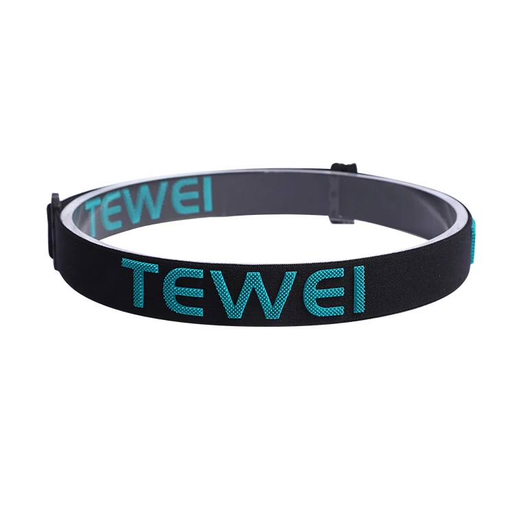 Custom 25 mm  silicone printing elastic nylon elastic band webbing with adjust buckle head band strap 25 mm nylon metal