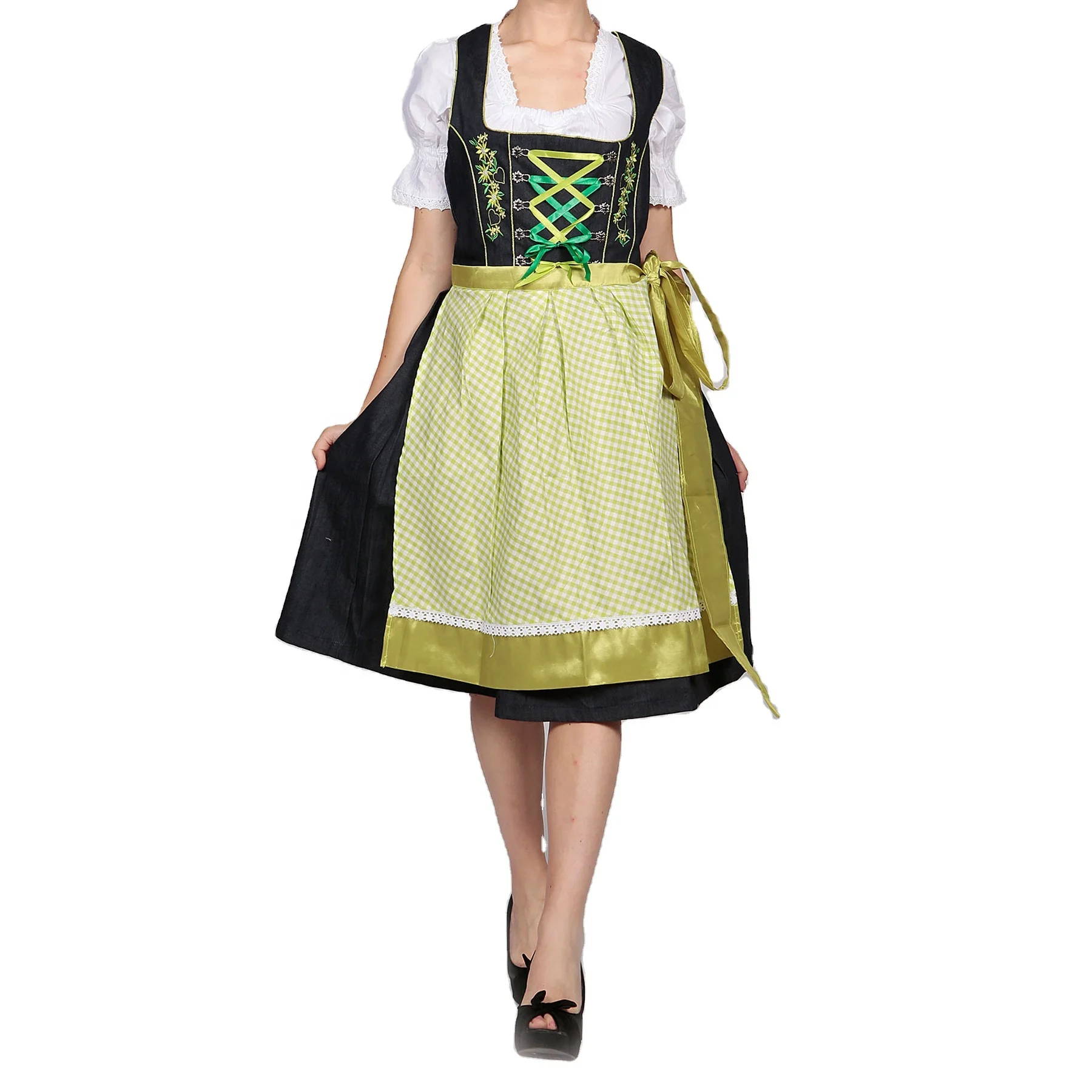 Plus Size Women New 2025 Style High Quality Short Dresses Women Wear Bavarian Mini Dirndl