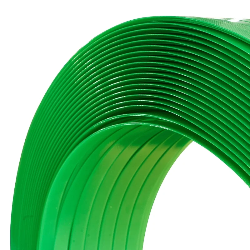 Customized size green or black color smooth polyester belt plastic PET strap with buckles for cotton bales packing