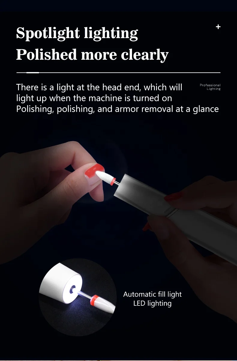 Best Quality Drill Bit Nail Mani cur New Rechargeable Wireless USB File High Quality Heavy Duty Micro motor