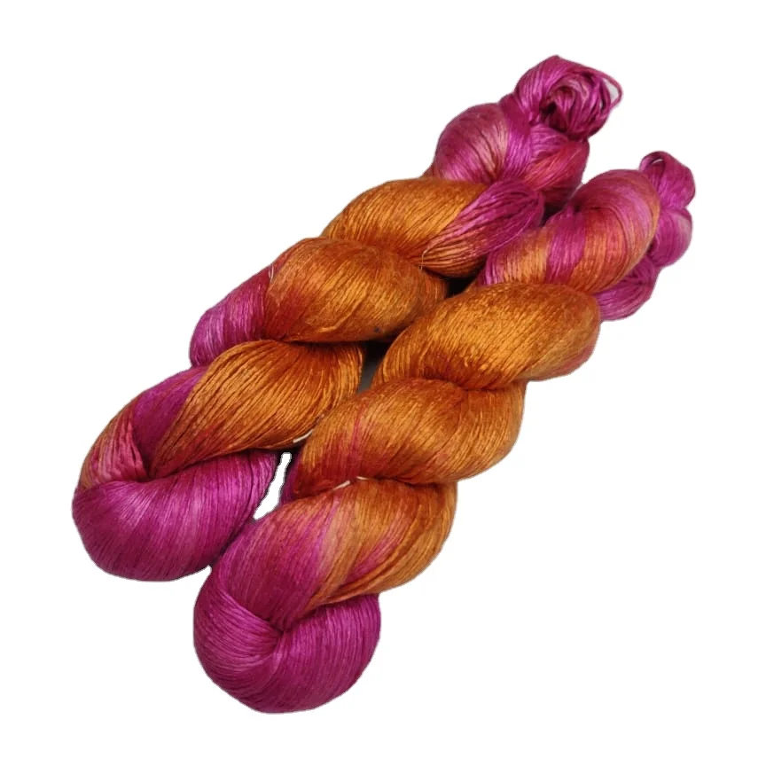 100% pure spun silk yarn made from mulberry silk cocoon used for Carpet hand tufting weaving knitting crochet art and craft