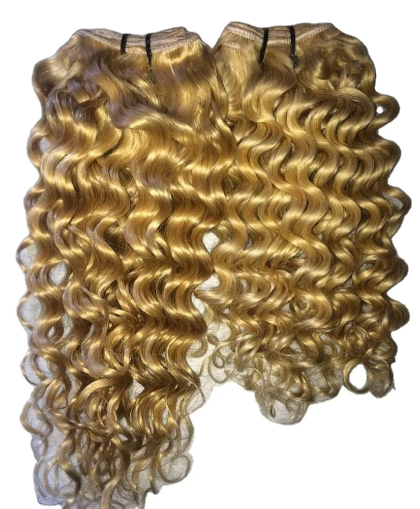 The best supplier Black Natural Color Hair Extension 100% Human Hair raw wavy color #613 with Good quality