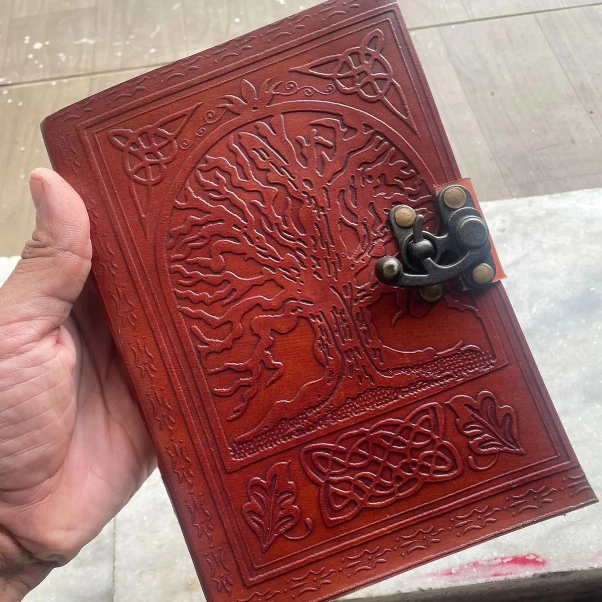 Deckle Leather Journal Vintage Retro Recipe Magic Prayer Writing Wellness Bullet Wedding Book Unlined Blank Travel