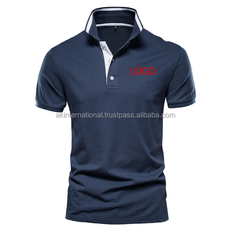 OEM High Quality Custom Logo 100% Cotton Polyester Homme Work Printing Uniform Camisas Mens Golf Polos Shirt With Embroidery