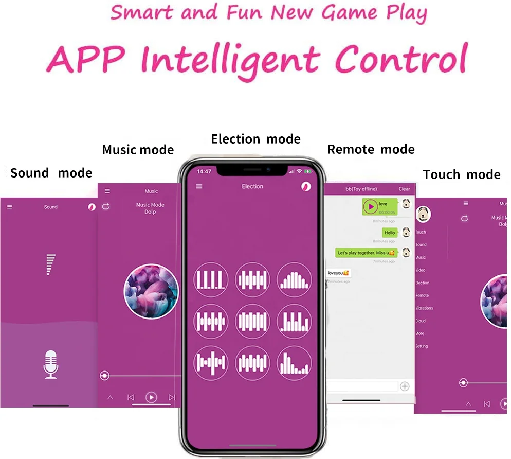 Sex Product Smart Rechargable App Controlled Double Rabbit