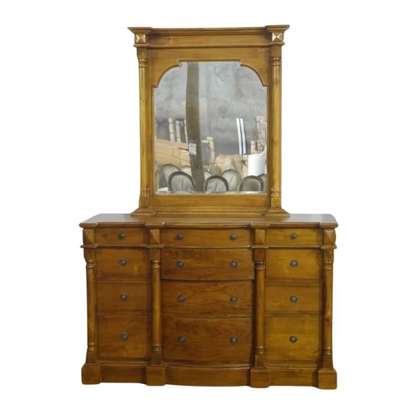 Four Posters Bedroom Furniture Set Made From Indonesia Solid Teak Wood for European Style Home and Hotel Bedroom Furniture