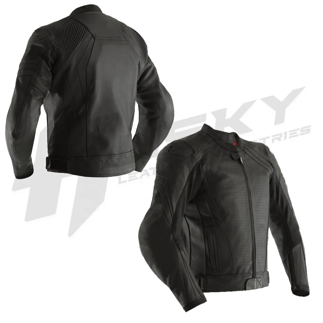 Спортивная куртка из натуральной кожи с принтом