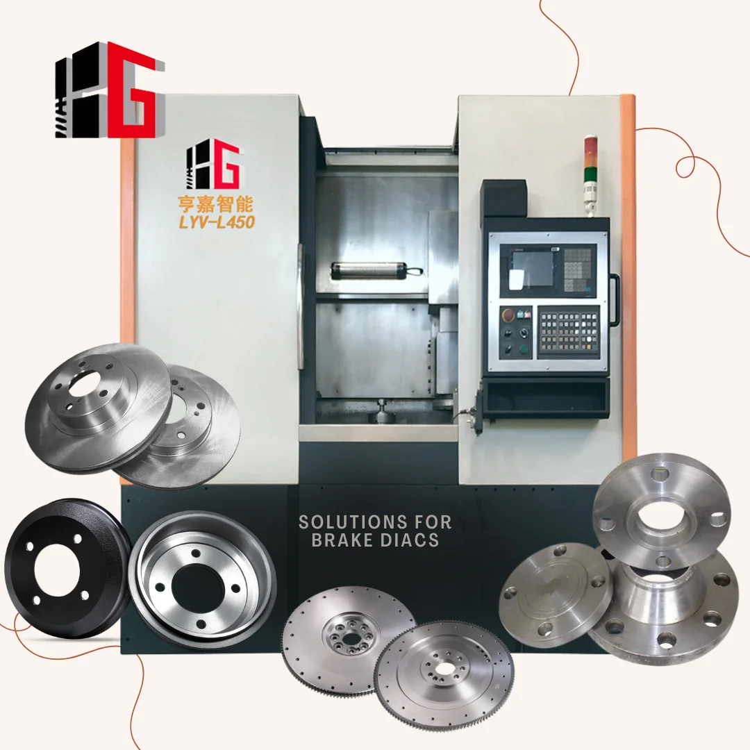 Hengga LYV-L450 vertical spindle cnc surface grinding machine rotor disc and brake drum machine rims surfaces machine grind