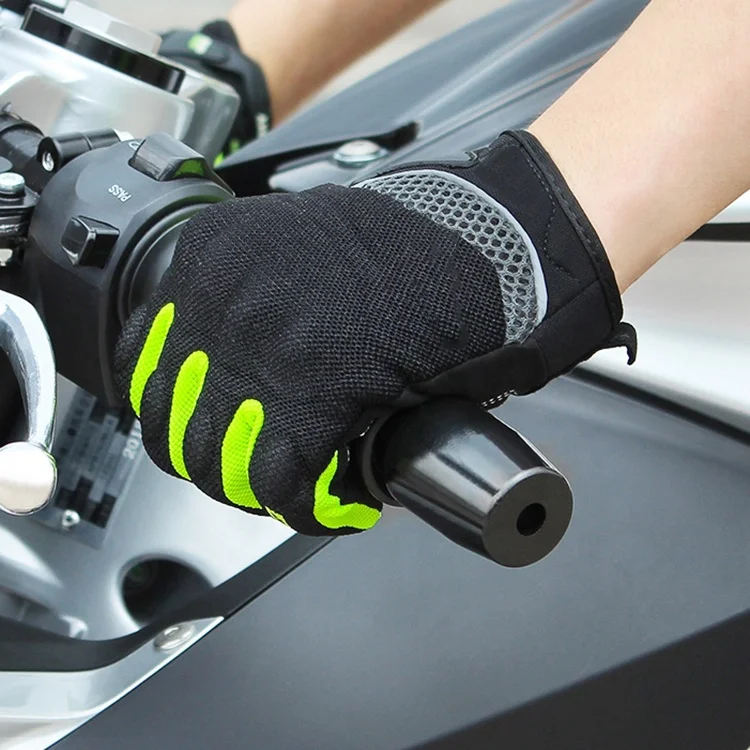 Custom Logo Leather Sports Glove for Motor Bike Lightweight Breathable Windproof and Touch Screen Functional New Design