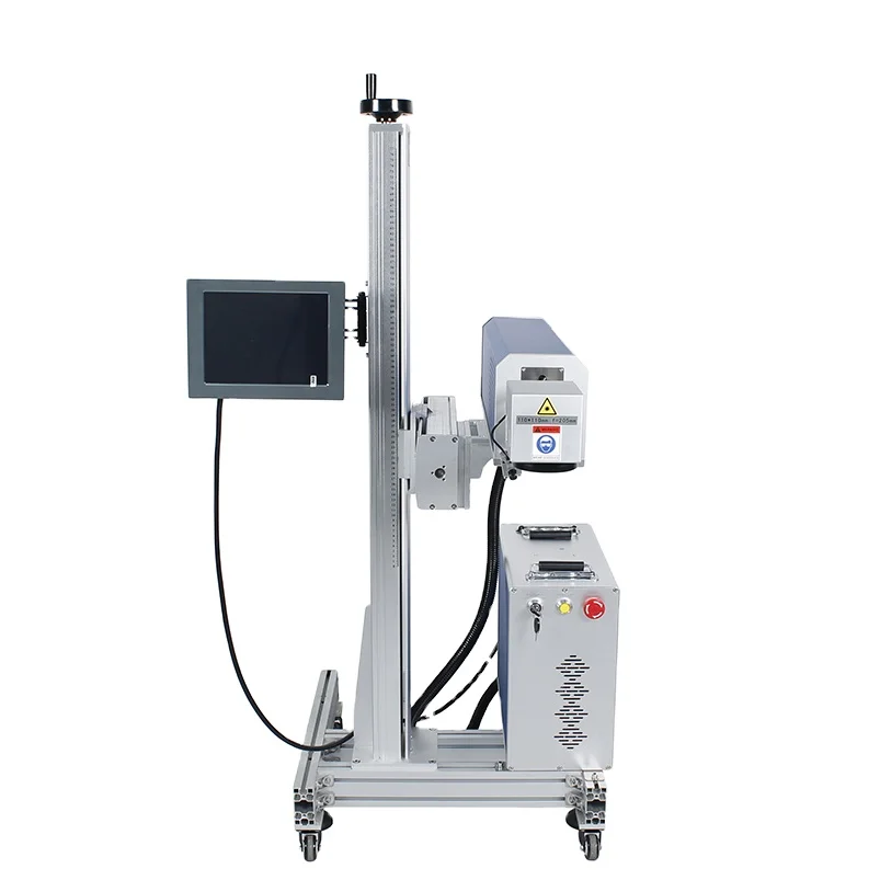 Plastic pe ppr pvc pipe automatic waterproof barcode label printing flying co2 laser marking machine