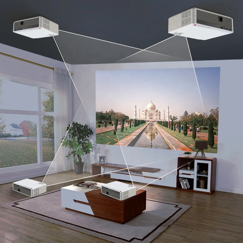 AKEY6S Pro MINI AUN LED Projector Theater Android WIFI 4K Video Full HD 1080P Beamer Projector for Home Cinema