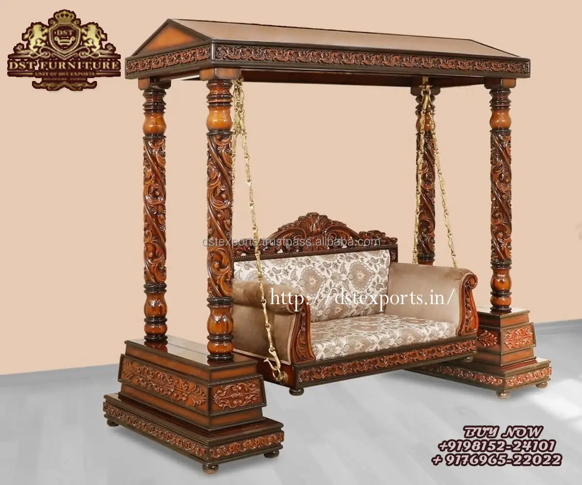 Give A Perfect Traditional Look To Your Home With Wooden Swings/Jhula Wooden Swings Indoor Jhoola Customized Jhula Manufacturer