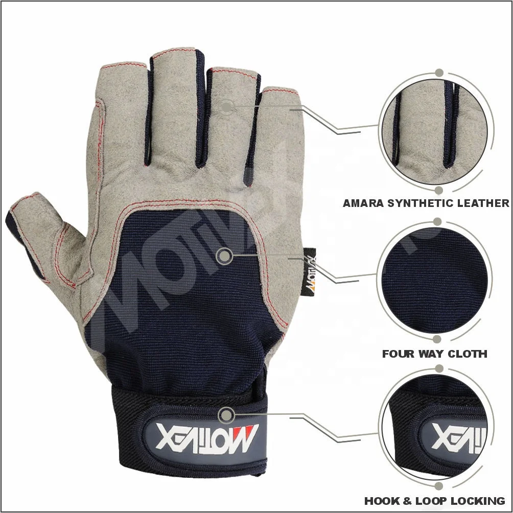 New Sailing Gloves Yachting Customized Short Finger Boat Sail Racing Glove Shooting Fishing Sports Best Motivex Sailing Gloves