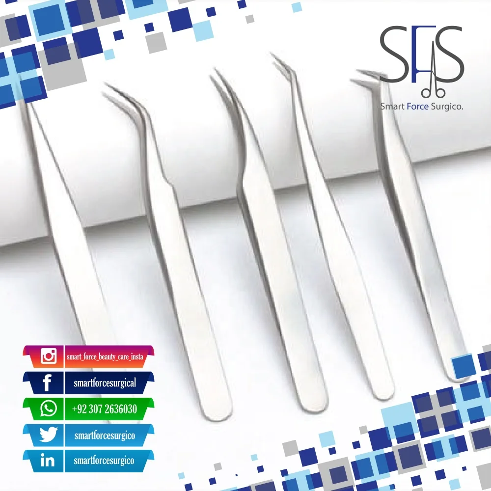 Eyelash Tweezers OEM Logo High Quality Eyelash Extension Professional Diamond Dust Eyelash Tweezers In Low Price Lash Tools