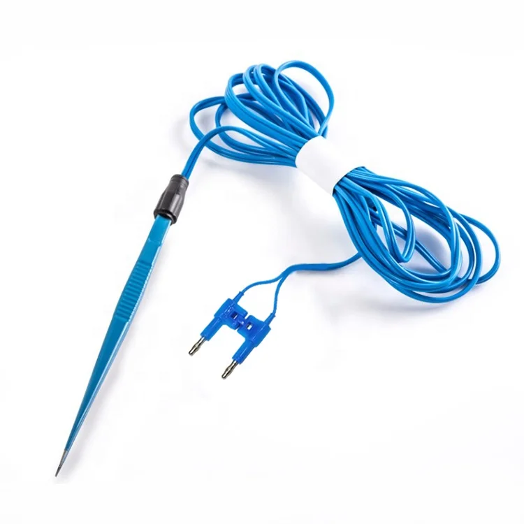 Hot sales 2023 Electro Surgical Instruments Single Use Bipolar Forceps Straight 200mm 1mm Valleylab Plug with cord cable