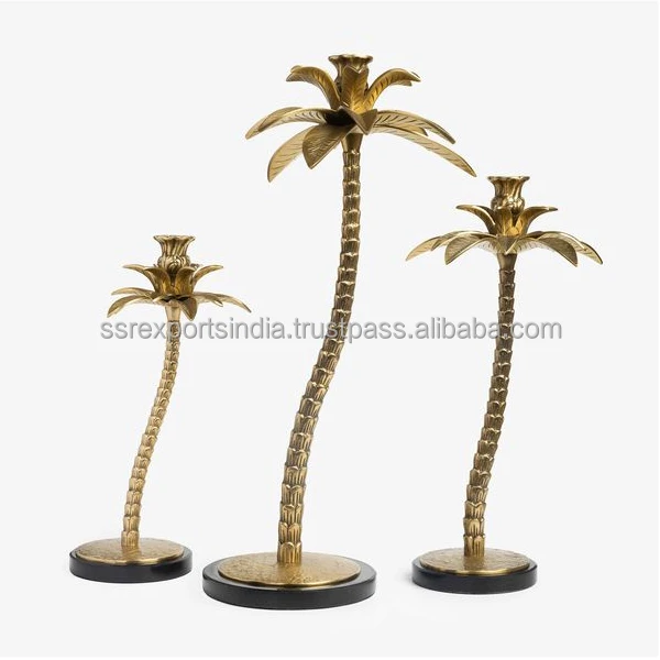 Handcrafted metal Aluminium Candle Holder Stand golden Wholesale Indian branch Style Handmade Tea Light Top Quality Distressed