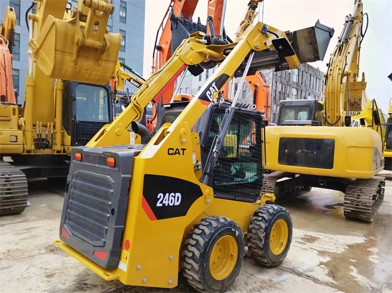 original cheap used machinery cat 246d skid steer mini loader caterpillar 246 226 track wheel skid steer loader