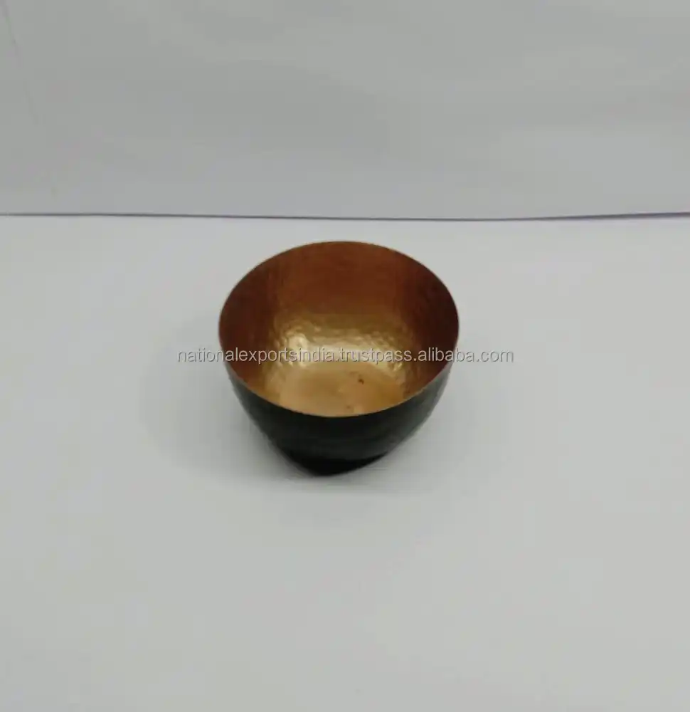 Kitchen round metal bowls no slip silicone bottom bakery mixing bowl copper bowl