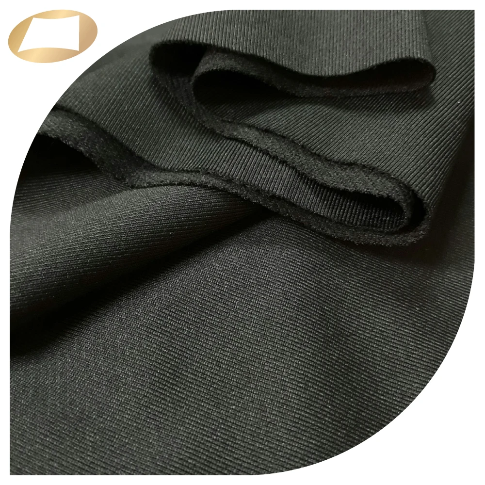 High quality 24G spandex 140d brushed nylon french terry sweatpants twill fabric 250gsm