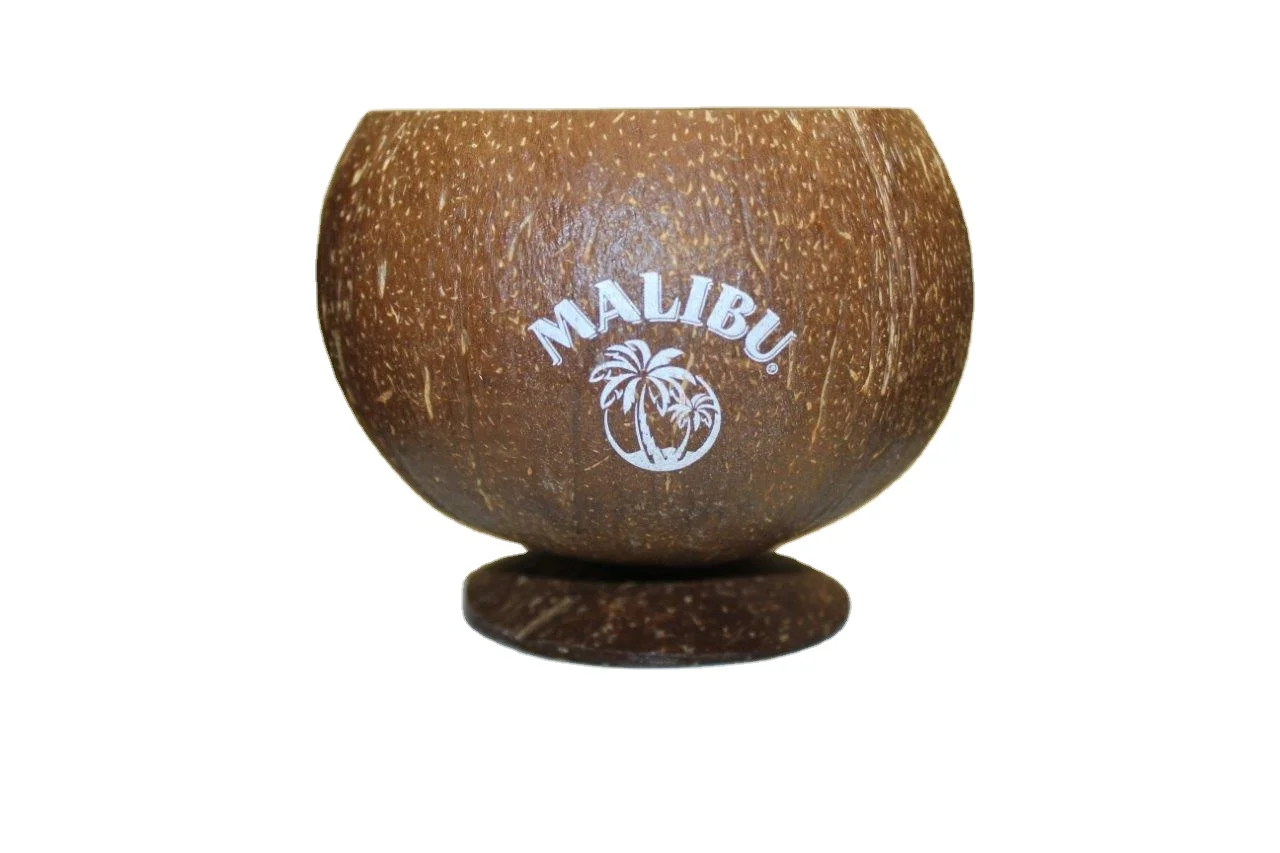 2024 Summer Hot Sale EUD002 Vintage Coconut Tea Cups & Saucers for Ice Cream and Other Beverages, coconut cups