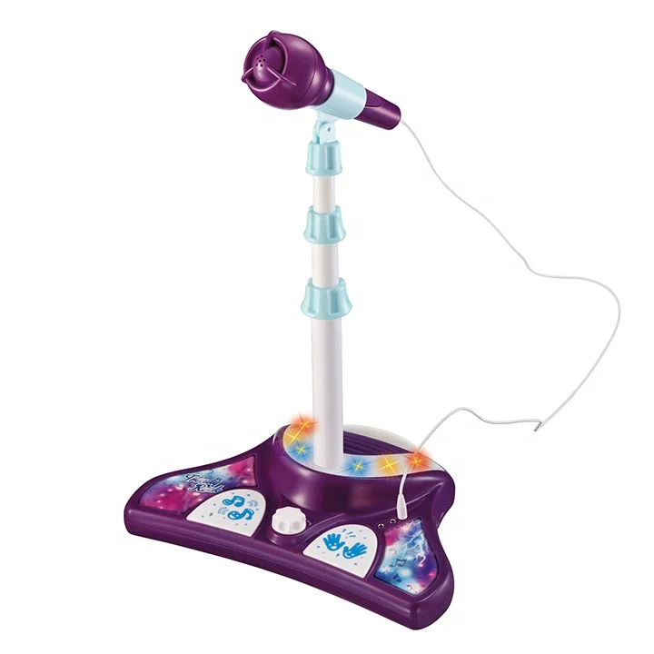 Custom portable Kids Rock Karaoke Microphone with Adjustable Stand